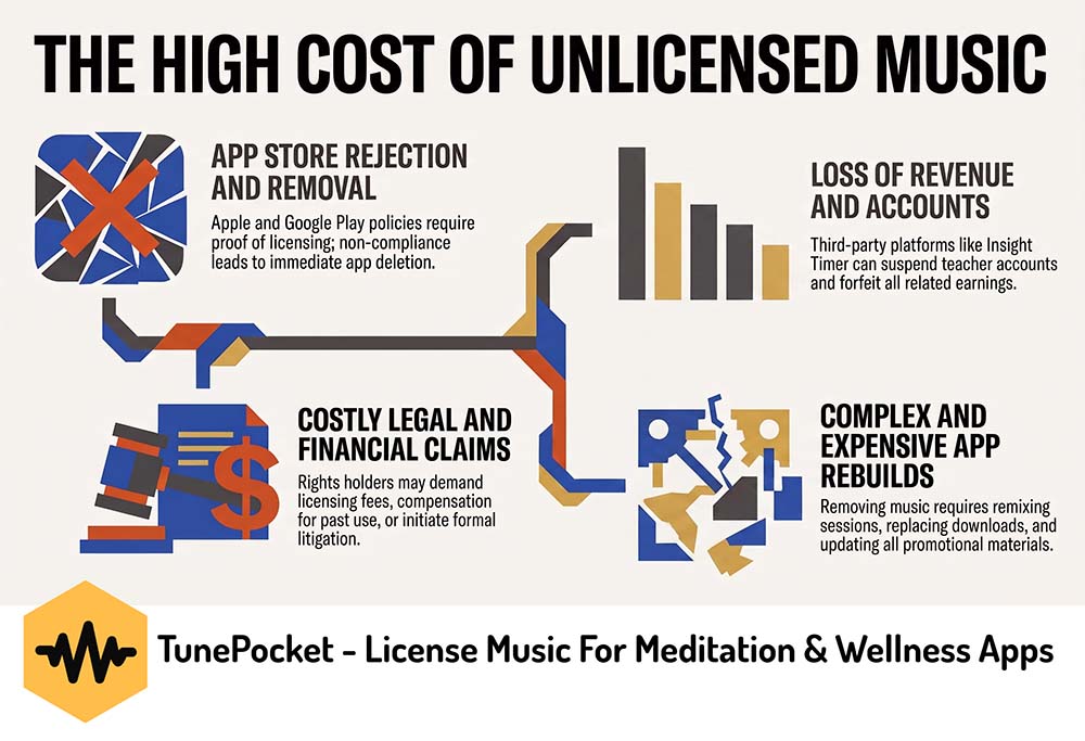 Risks of Using Unlicensed Music In Meditation Wellness Apps